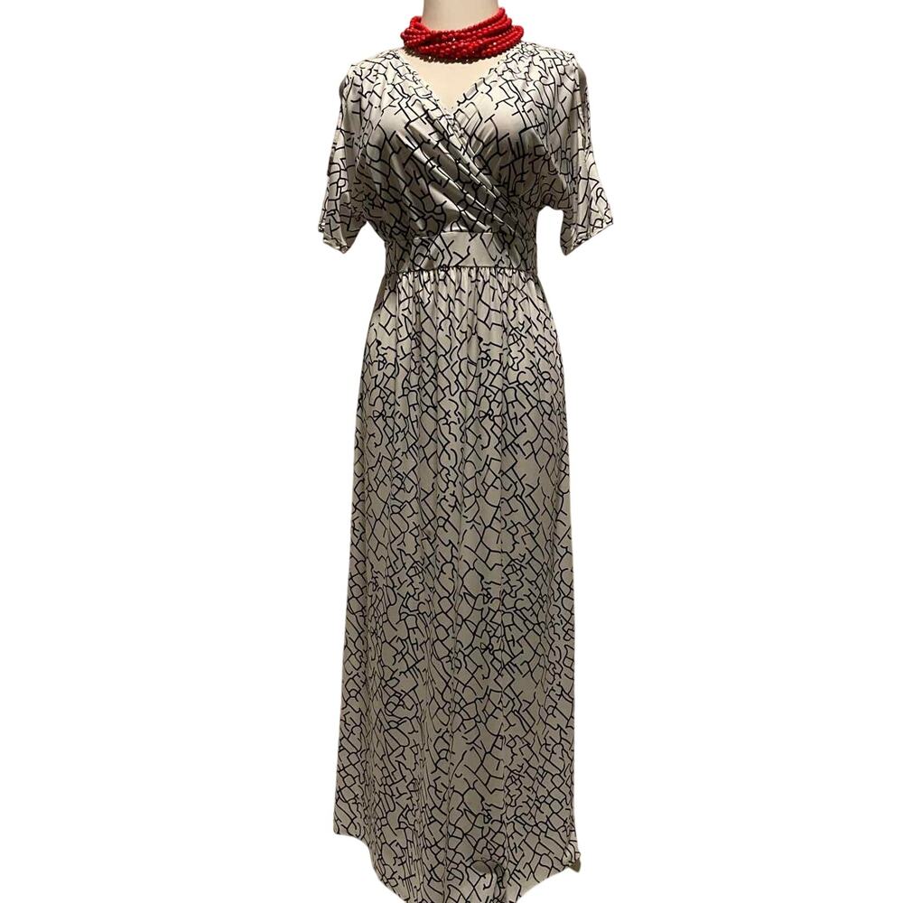 Fashion Size 1X White Print Dress